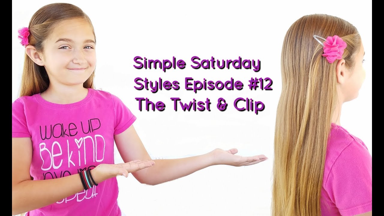 Simple Saturday Styles #12 The Twist & Clip by Phil and Emma from Daddy Daughter Hair Factory