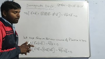 Plasma physics -13, diamagnetic drift, equation of continuity and  equation of state.
