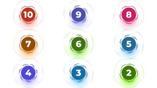 Minimal Circular numbers countdown | Colorful Circular numbers countdown 20 to 0