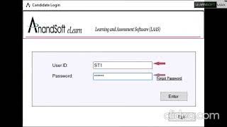 Start exam and login as a candidate into the exam engine of the LAAS software
