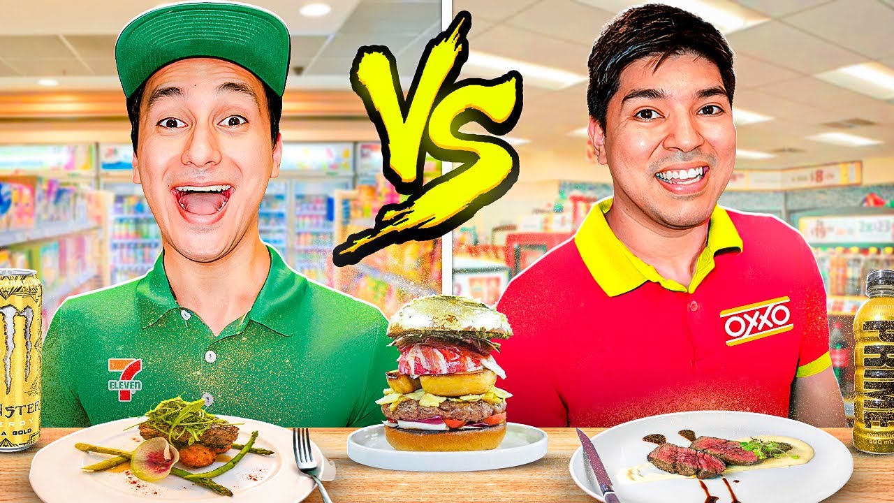 BATALLA de COCINA SOLO con PRODUCTOS del OXXO y 7-ELEVEN… ¿QUIEN HACE EL MEJOR PLATILLO?