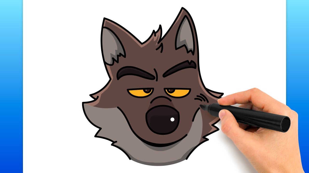 How To Draw Mr. Wolf From The Bad Guys Movie (Easy Drawing Tutorial)