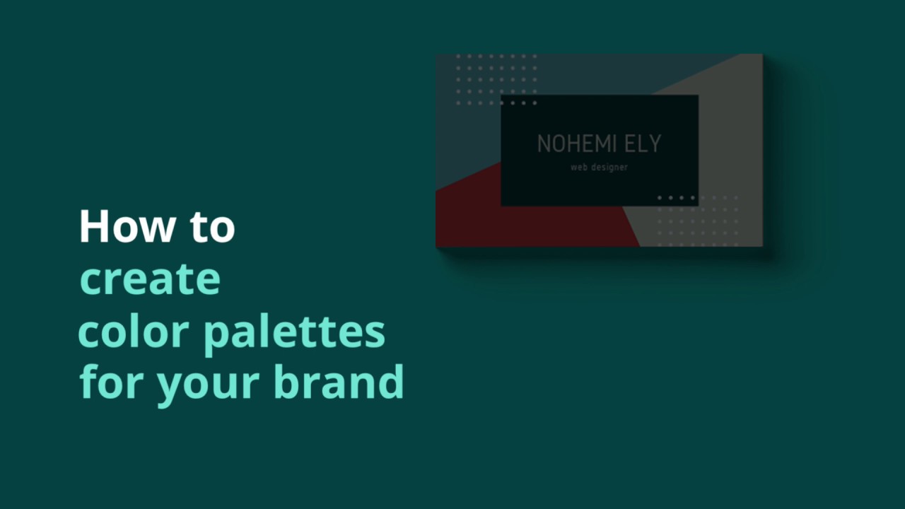 How to create color palettes for your brand - YouTube