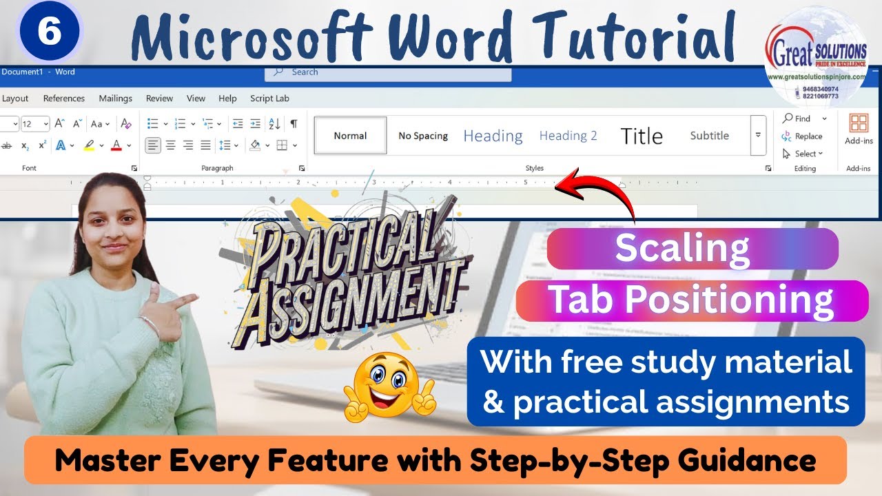 MS Word Tutorial | Learn Tab Scaling in MS Word | Tips & Tricks which make document faster.