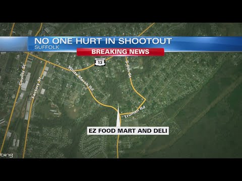 Shots fired during armed robbery at EZ Food Mart and Deli in Suffolk