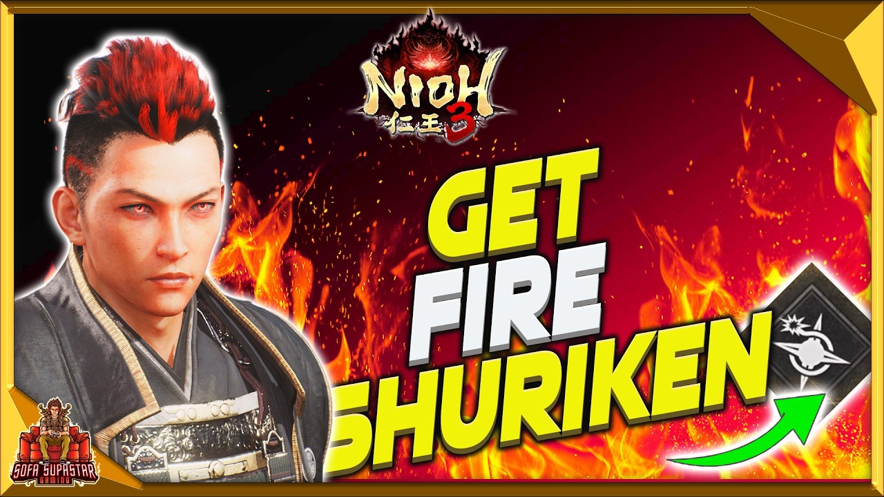 Nioh 3: Как получить навык ниндзюцу «Огненные сюрикены» на ранней стадии игры — как быстро его ра...