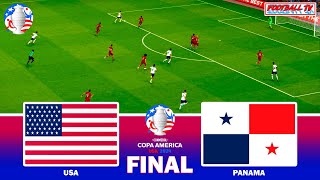 USA vs PANAMA - COPA AMERICA 2024 FINAL | Full Match All Goals | PES Gameplay PC