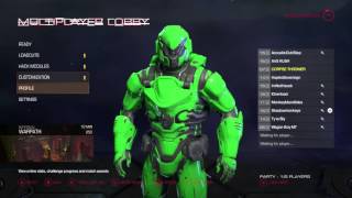 DOOM - In Game Lobby Customization: Hawk Helmet & Leg Armor, Ocelot, Hack Modules Gameplay XBO