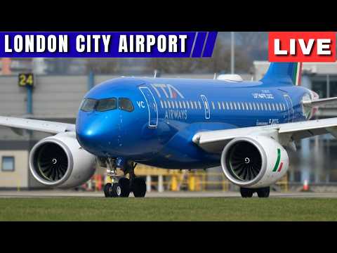 🔴LIVE London City Airport Plane Spotting | Steep Approach & Climbs | LCY 03/04/26