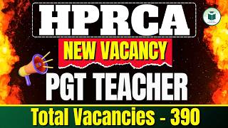 Hprca New Teacher Vacancy Official Notification Important Update