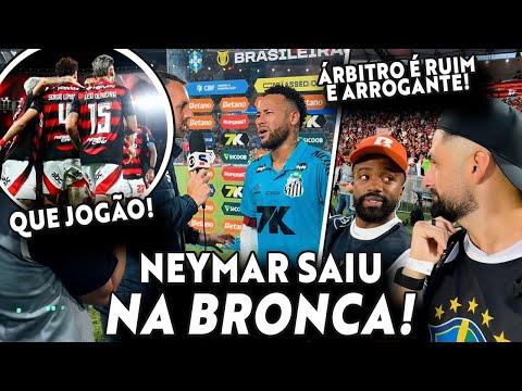 NEYMAR NÃO CONSEGUE PARAR O FLAMENGO! ARBITRO SAI MUITO CRITICADO! FLAMENGO ENCOSTA NO LÍDER