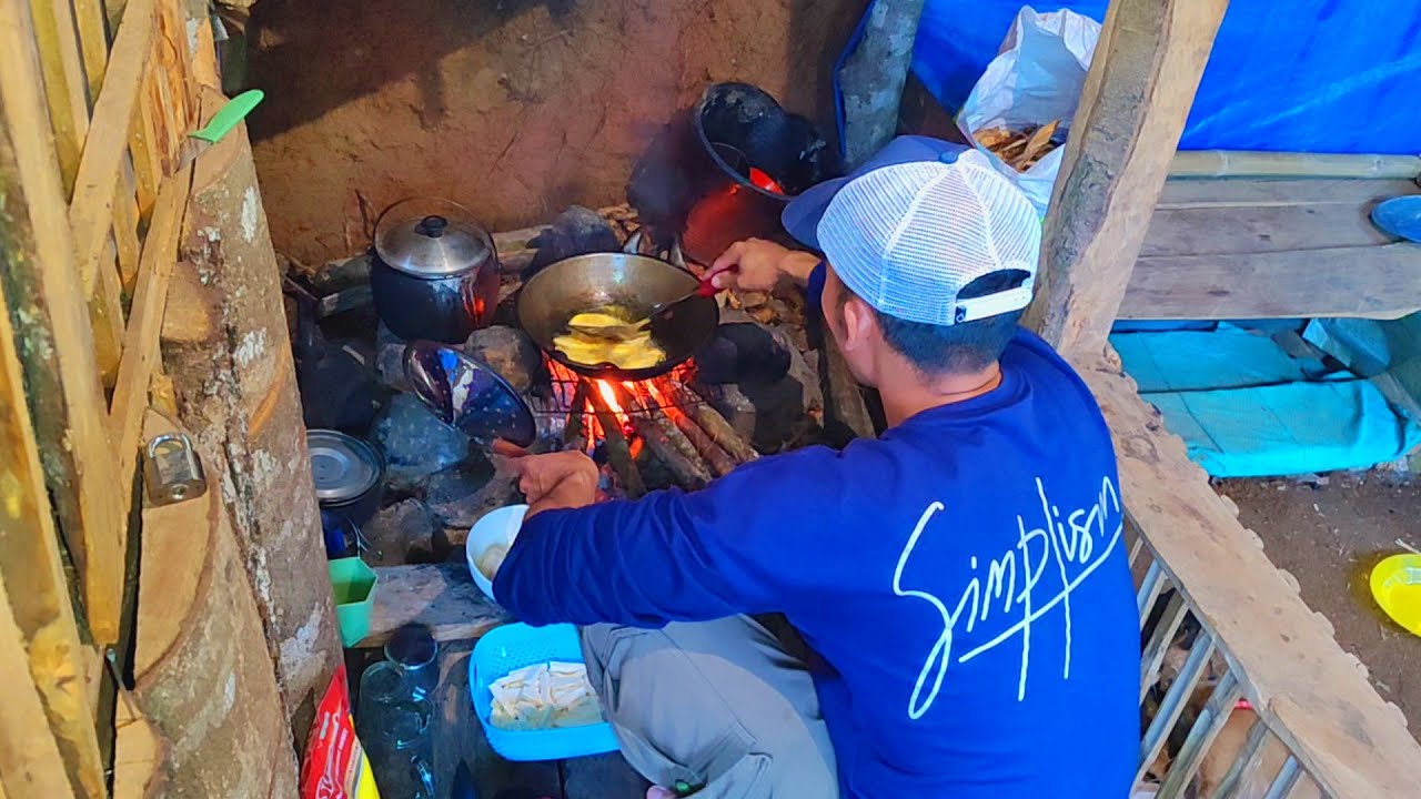 Bertahan Di hutan Menjalani Hidup Damai - Mengurus Kebun Bertani Kopi - Memasak Goreng  Singkong