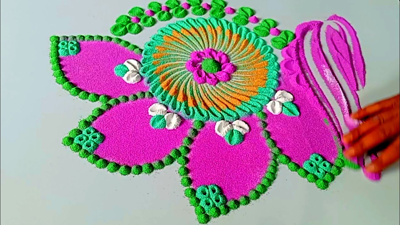 Super Stylish Rangoli ️ ️ ️ ️ ️ ️ ️ - YouTube