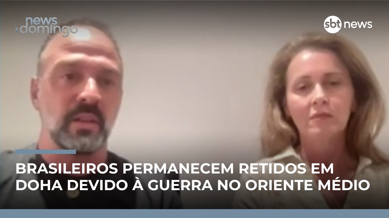Guerra Oriente Médio: Casal de brasileiros estão retidos no Catar e aguardam resgate | #SBTNews