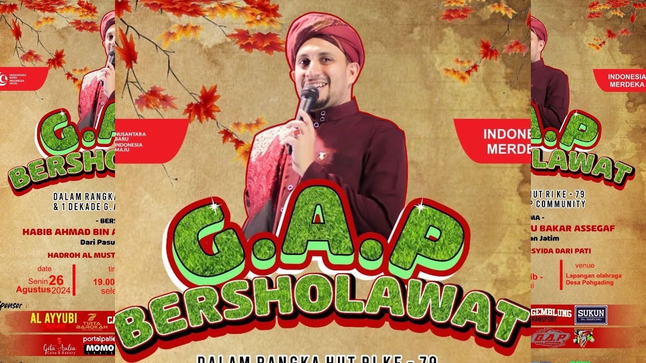🔴🔴LIVE STREAMING G.A.P BERSHOLAWAT DALAM RANGKA HUT RI KE-79 & 1 DEKADE G.A.P COMUNITY