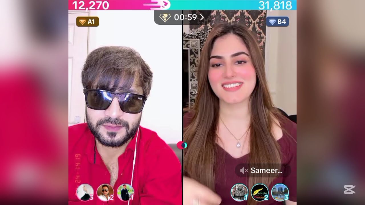 Sameera Butt vs Shakeel | TikTok live match | Punishment match | Shakeel love 💕 Sameera Butt |
