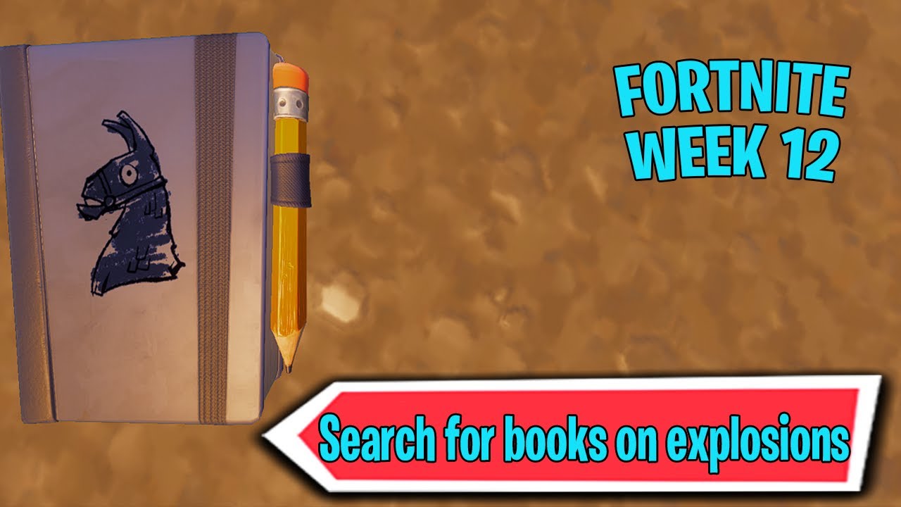 Search for books on explosion (Locations) - FOrtnite Week 12 Legendary Quests
