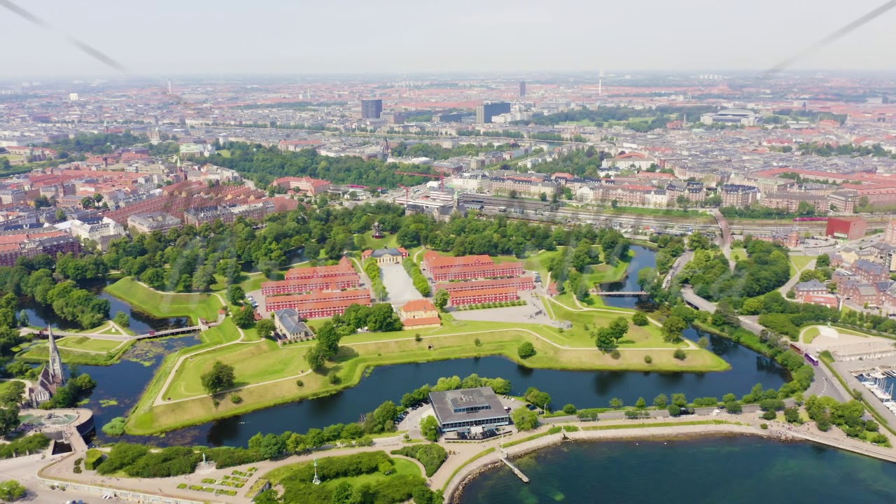 Copenhagen, Denmark. Antique Fort Kastellet, Aerial View, Point of interest