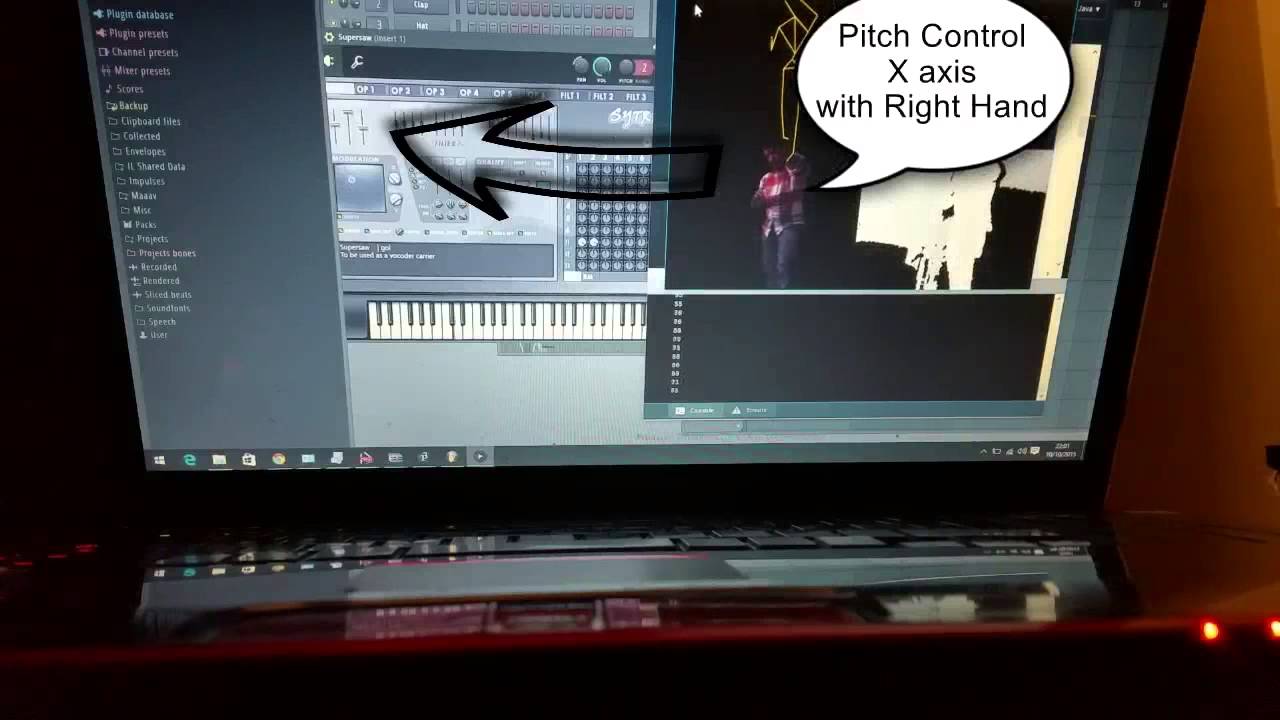 Kinect Processing Midi = Sound design experience - YouTube