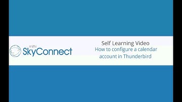 How to configure a calendar account in Thunderbird