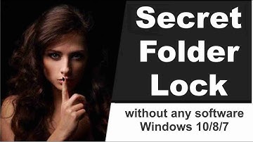How to lock folder in Windows 10 without any software | folder lock | Hide files and folders