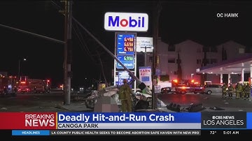 Deadly hit-and-run underway after suspect seen fleeing from area on foot