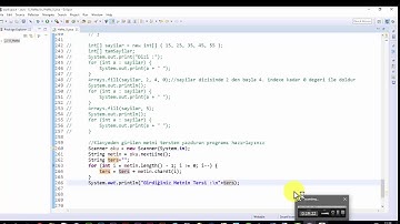 Java ile Klavyeden Girilen Metni Tersten Yazdırma