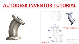 Autodesk inventor part exercise - 07 ll  2d drawing in description ll