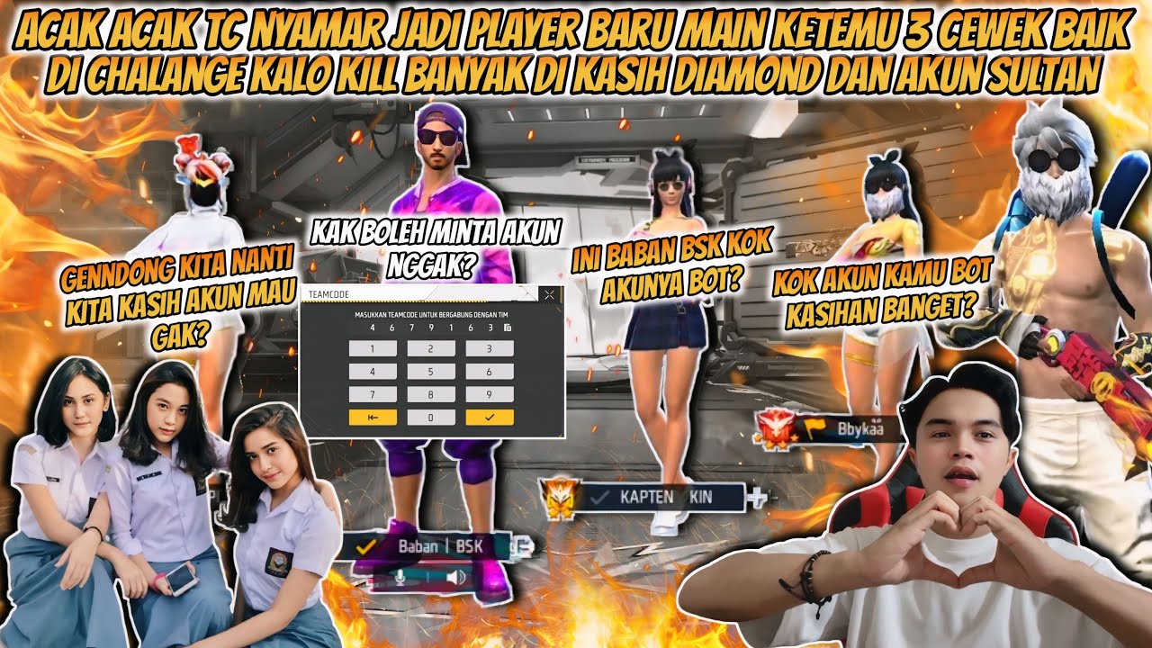 ACAK-ACAK TC NYAMAR JADI PLAYER BARU MAIN KETEMU 3 CEWE SULTAN BAIK SAMPAI DI KASIH AKUN SULTAN😱