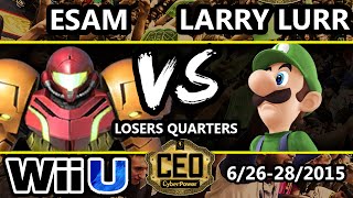 CEO 2015 - ESAM (Pikachu, Samus) Vs. Larry Lurr (Fox, Luigi) - Losers Quarters - Smash Wii U