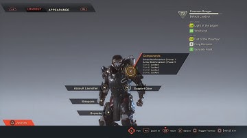 ANTHEM:  Ranger Javelin Customization (JP Log W02232019I)