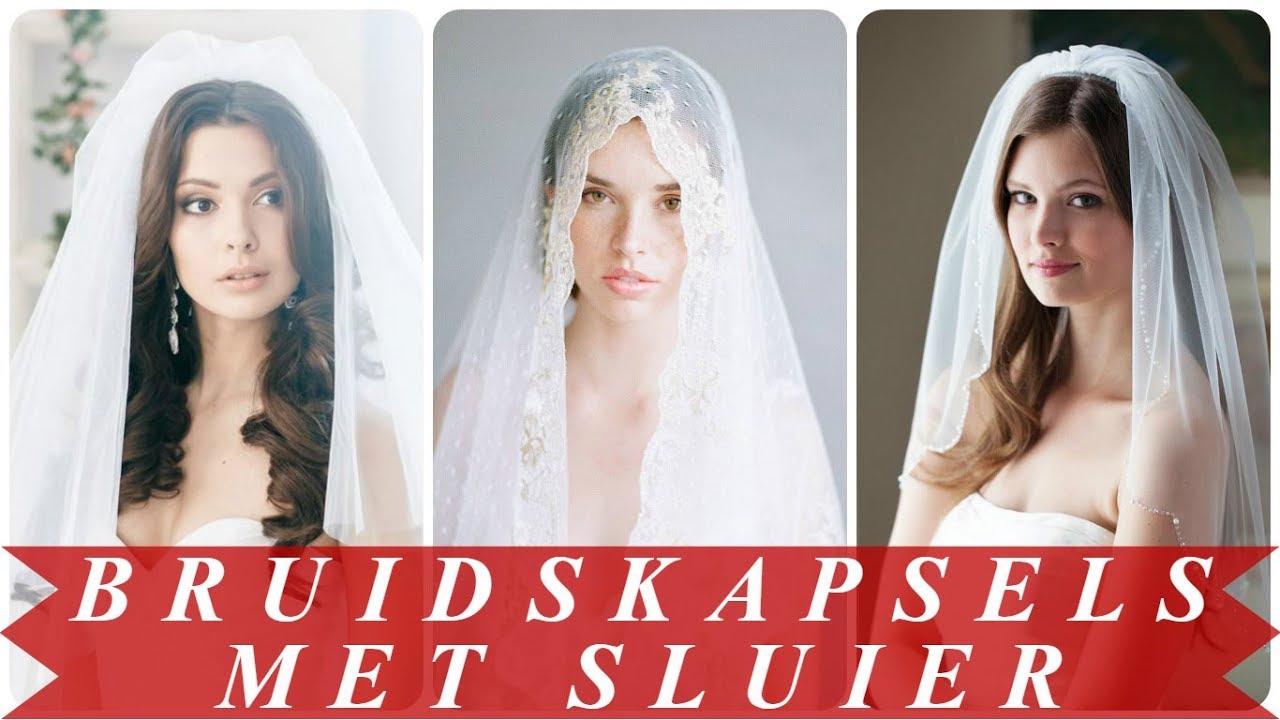 Leuke bruidskapsels met sluier 2018