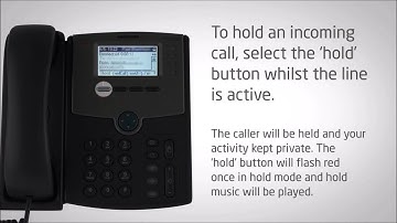 Cisco IP Phone SPA504G - Placing a Call On Hold - Video Training