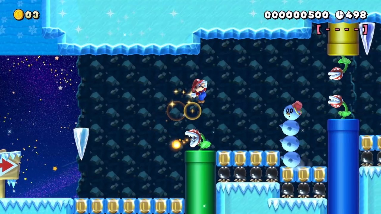 マリオメーカー2　W-2 Ice Land Mountain