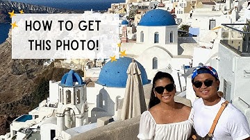 HOW TO GET TO THE FAMOUS OIA SANTORINI THREE BLUE DOMES IN GREECE | WALK W/ ME TO THE PHOTO SPOT 📸