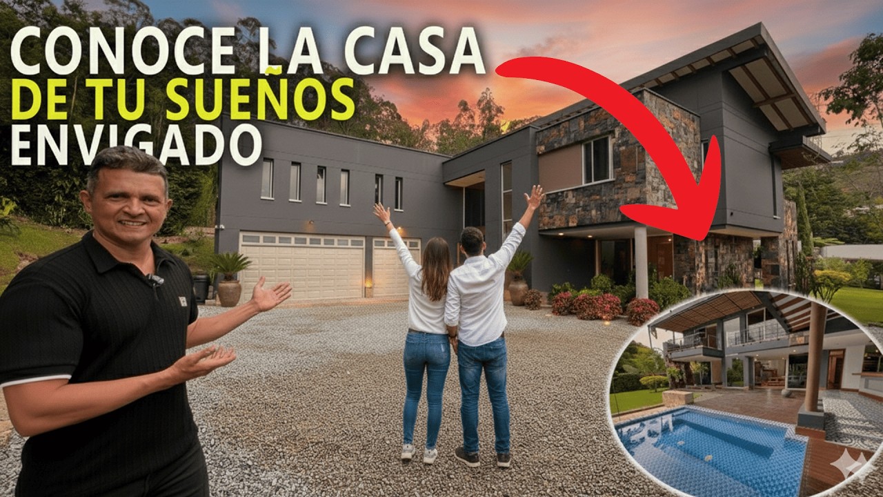 VIDEO TOUR DE CASA CAMPESTRE EN ENVIGADO, INCREIBLE PARAISO COLOMBIANO $4.200MM