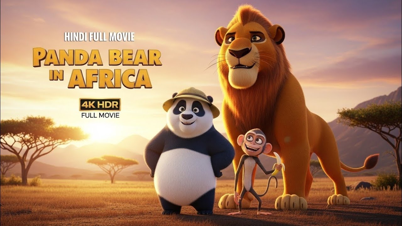 panda bear in africa movie - HINDI CARTOON MOVIE NEW 2025 FULL MOVIE 🍿🎥