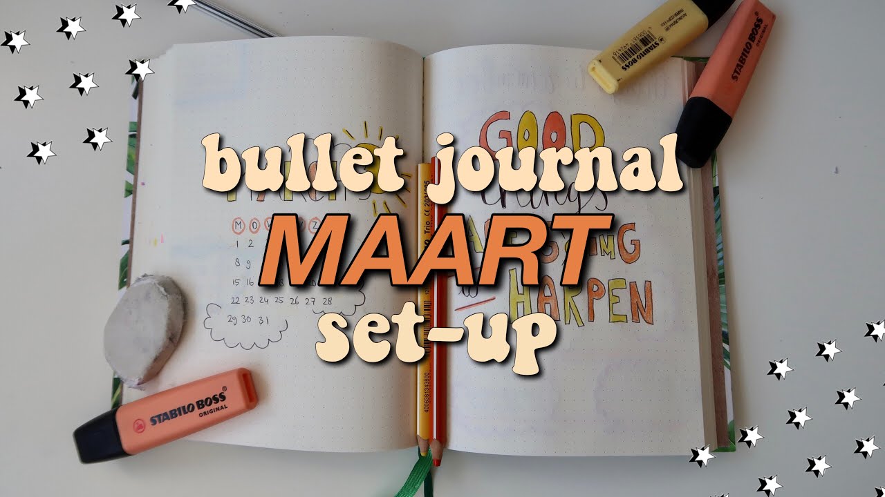 BULLET JOURNAL SET-UP: MAART!! *plan with me! makkelijk en minimalistisch!*