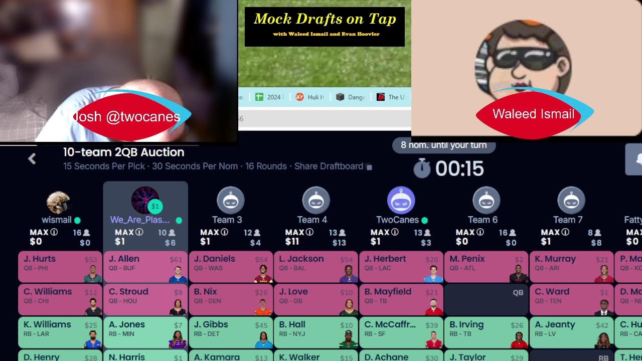 SUPERFLEX auction/salary cap draft