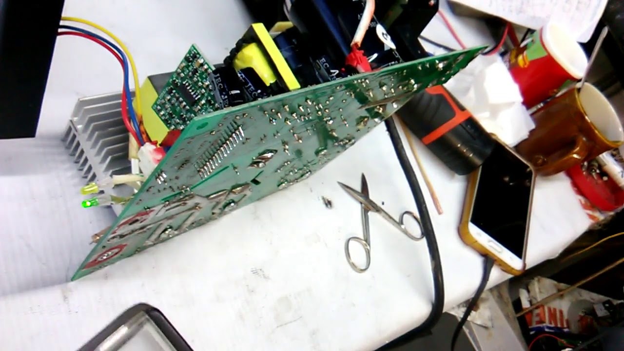 Inverter welding machine overheat fault, yellow light.