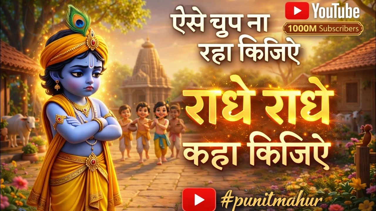 ऐसे चुप ना रहा कीजिए राधे राधे कहा कीजिए 🙏 #punitmahur #radheradhe #radhakrishna #bhakti #viral #yt 