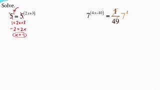 Solving exponential equations with the same base 2