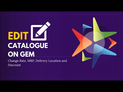 Edit Catalogue on GeM | Update Catalogue on GeM Portal | GeM - Change Details in Existing Catalogue