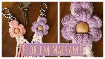 🌸 Chaveiro Flor em Macramê – Tutorial Fácil e Rápido