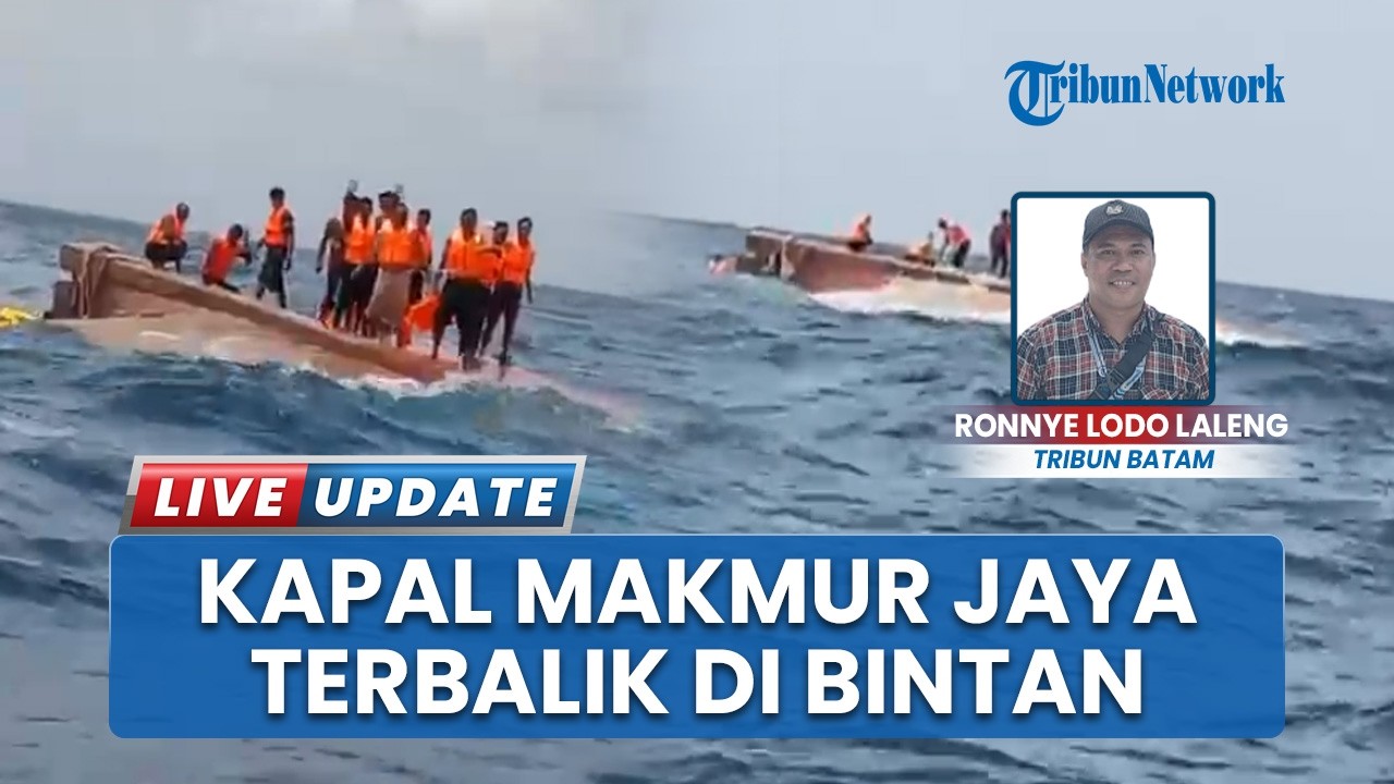Kapal Makmur Jaya Terbalik di Perairan Pulau Merapas, Kabupaten Bintan, Provinsi Kepri