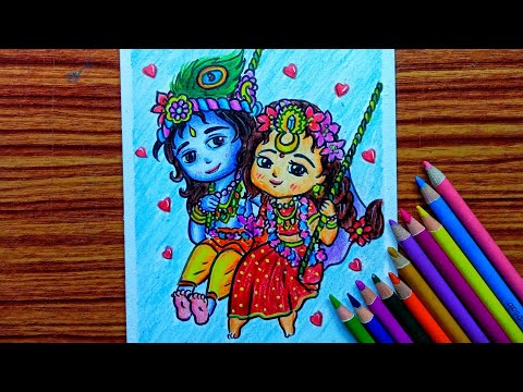 YASHODA -KRISHNA (Indian child diety with mother ) Drawing by Sandeep Kumar  Mishra | Saatchi Art