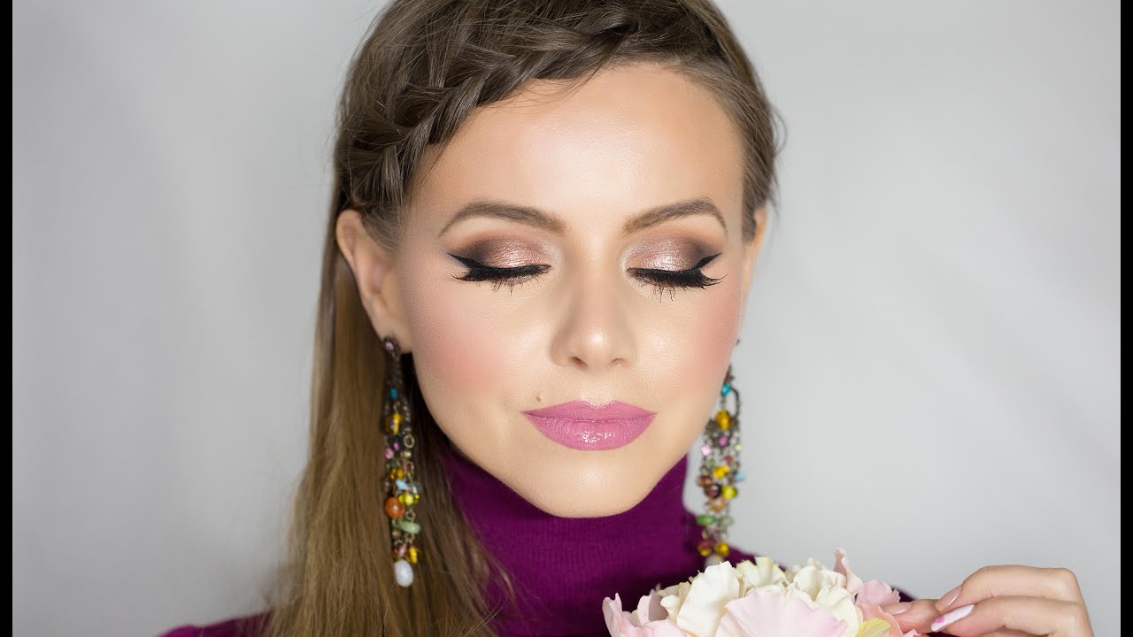 Get Ready With Me! VALENTINE'S DAY Dress Outfit Idea! Romantic Makeup & Hair!