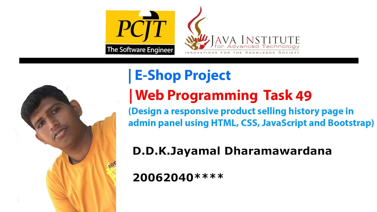 Web Project Task 49 | 1st Year | Semester 01 | Java Institute - YouTube