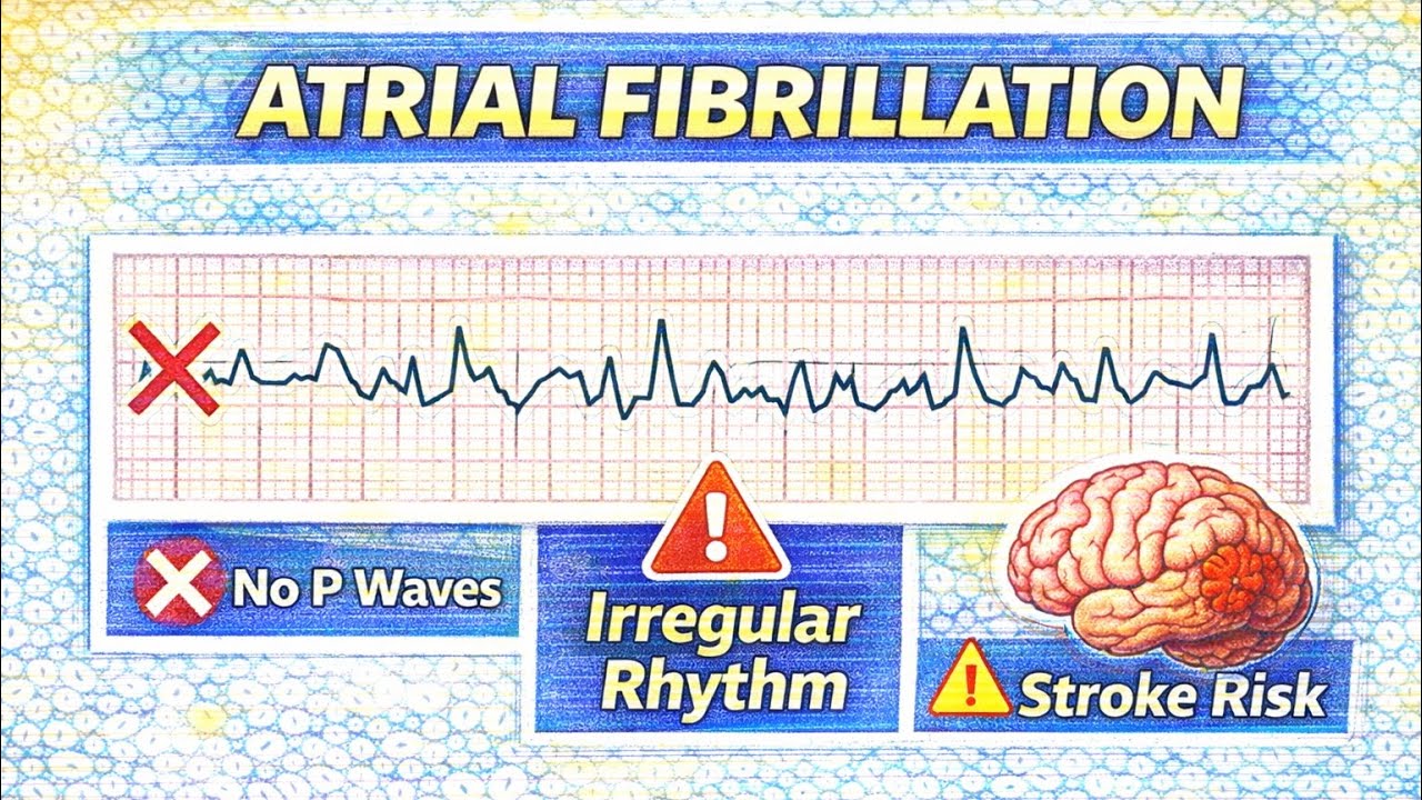 Atrial Fibrillation (AFib) | ECG Interpretation Made Easy | NCLEX & Nursing