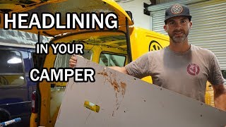 HOW TO PROFESSIONALLY FIT A HEADLINER IN YOUR CAMPER (AND FIT LED LIGHTS)